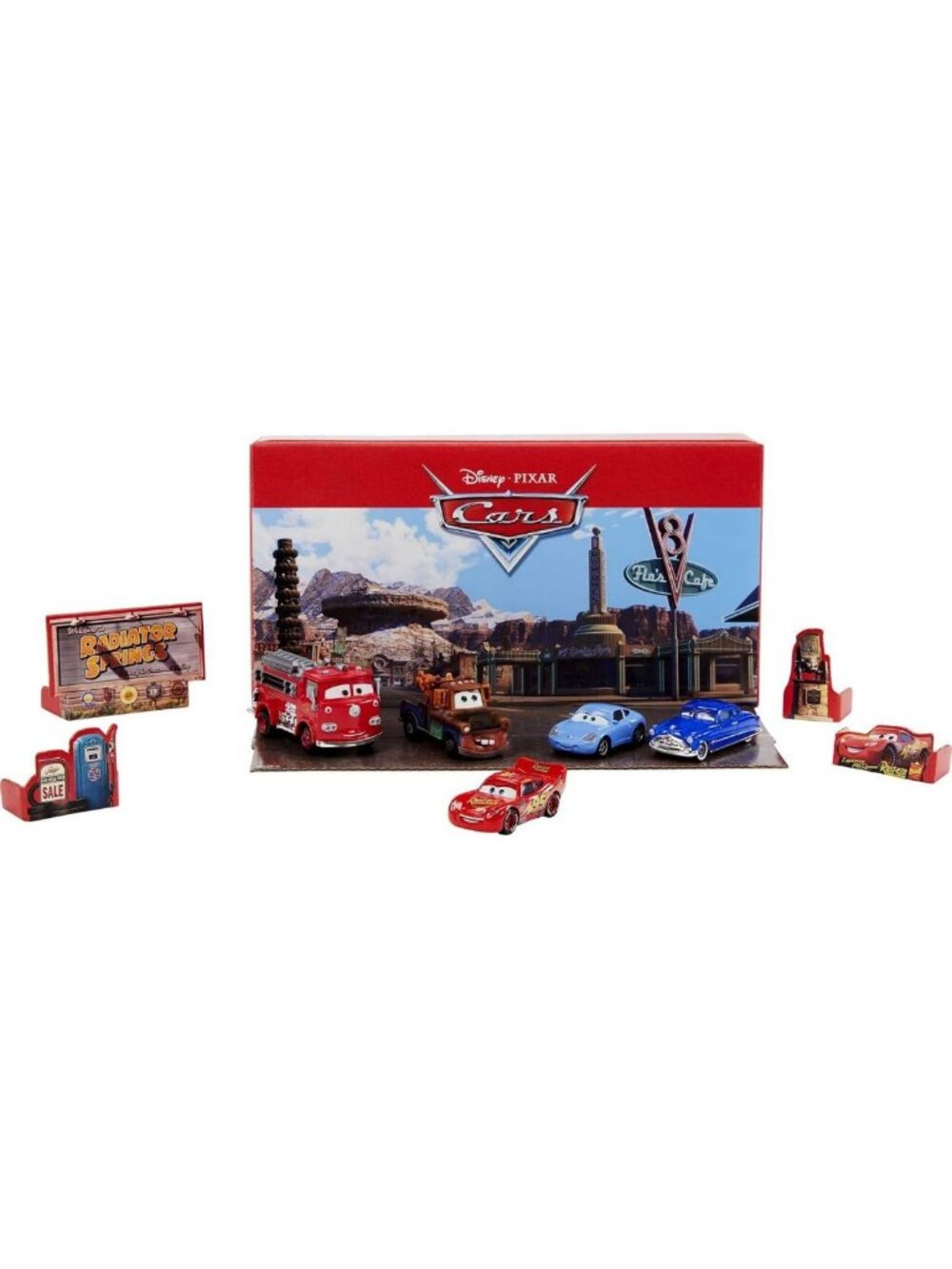 Collectible 5-Pack Toy Cars Set with Fire Truck - Disney Pixar Radiator Springs